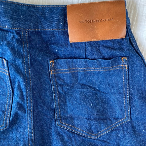 Victoria Beckham high-rise flared blue jeans with two front zips, size 28R - Picture 6 of 10